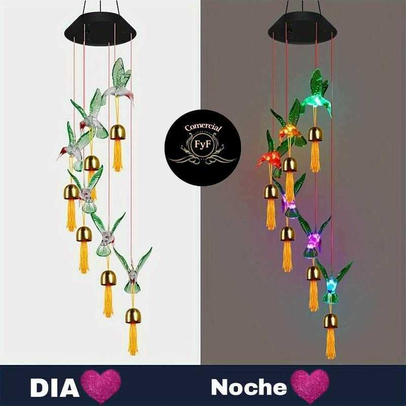 Regalo único: colgante solar con campanas de la fortuna