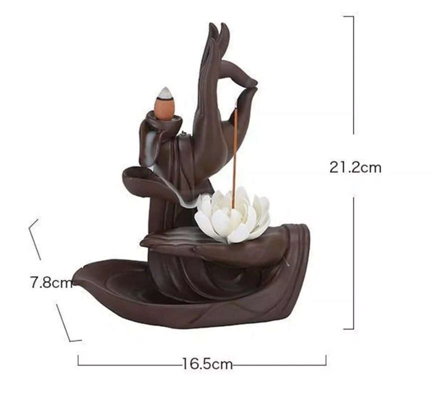 Regalos Mujer diseño artístico en cerámica de cascada flor de lloto