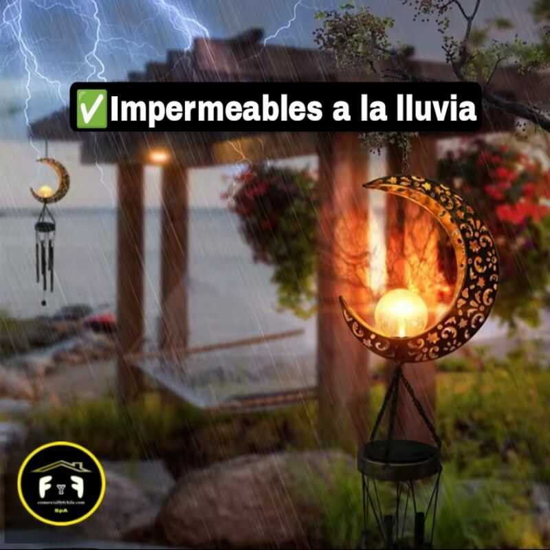 Adorno de luna solar LED perfecto para jardines iluminados