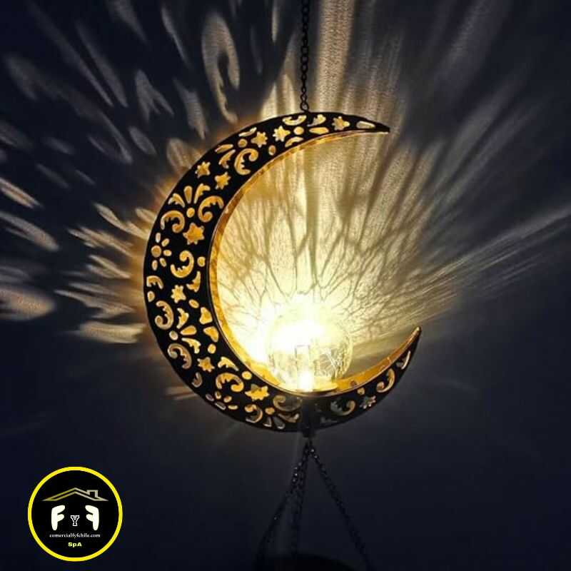 Campana de viento solar con iluminación mágica para terrazas y patios