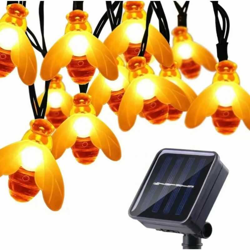 Abejitas solares para decorar jardines, luces eco-amigables