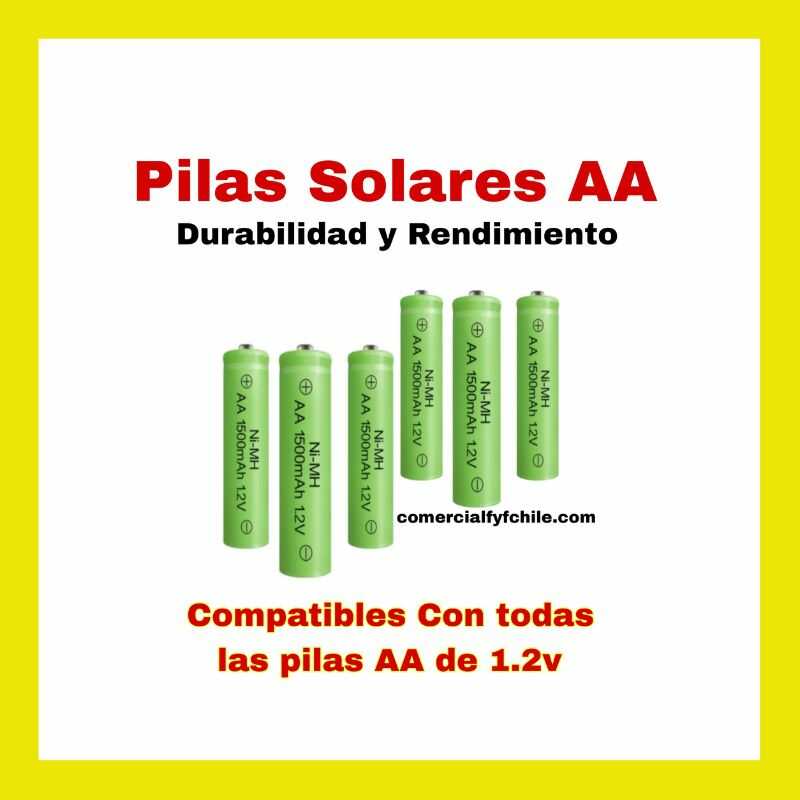 Pilas Solares Recargables AA