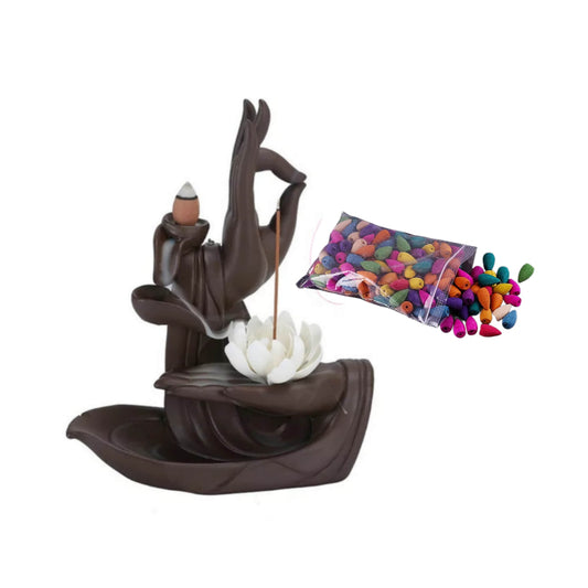 quemador de incienso con forma de flor de loto para regalo femenino