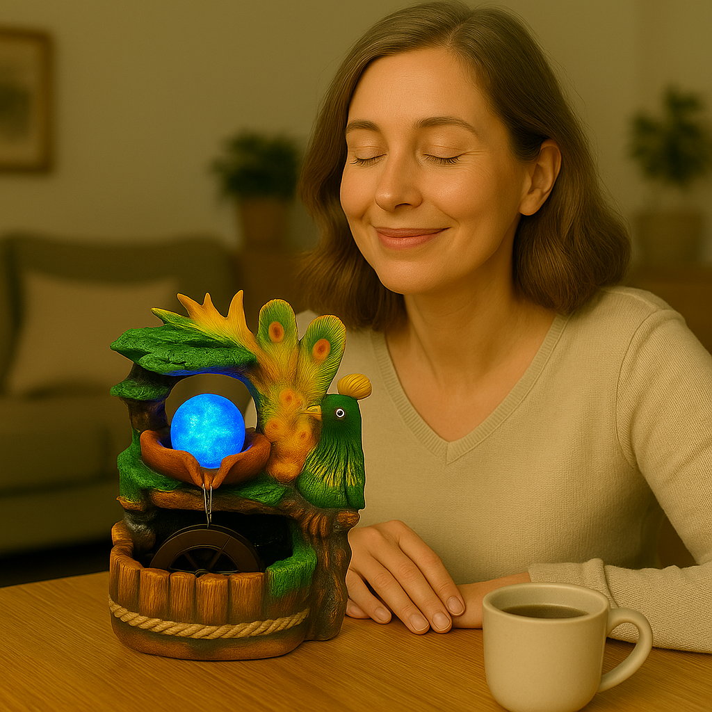 mujer-feliz-disfrutando-regalo-fuente-de-agua